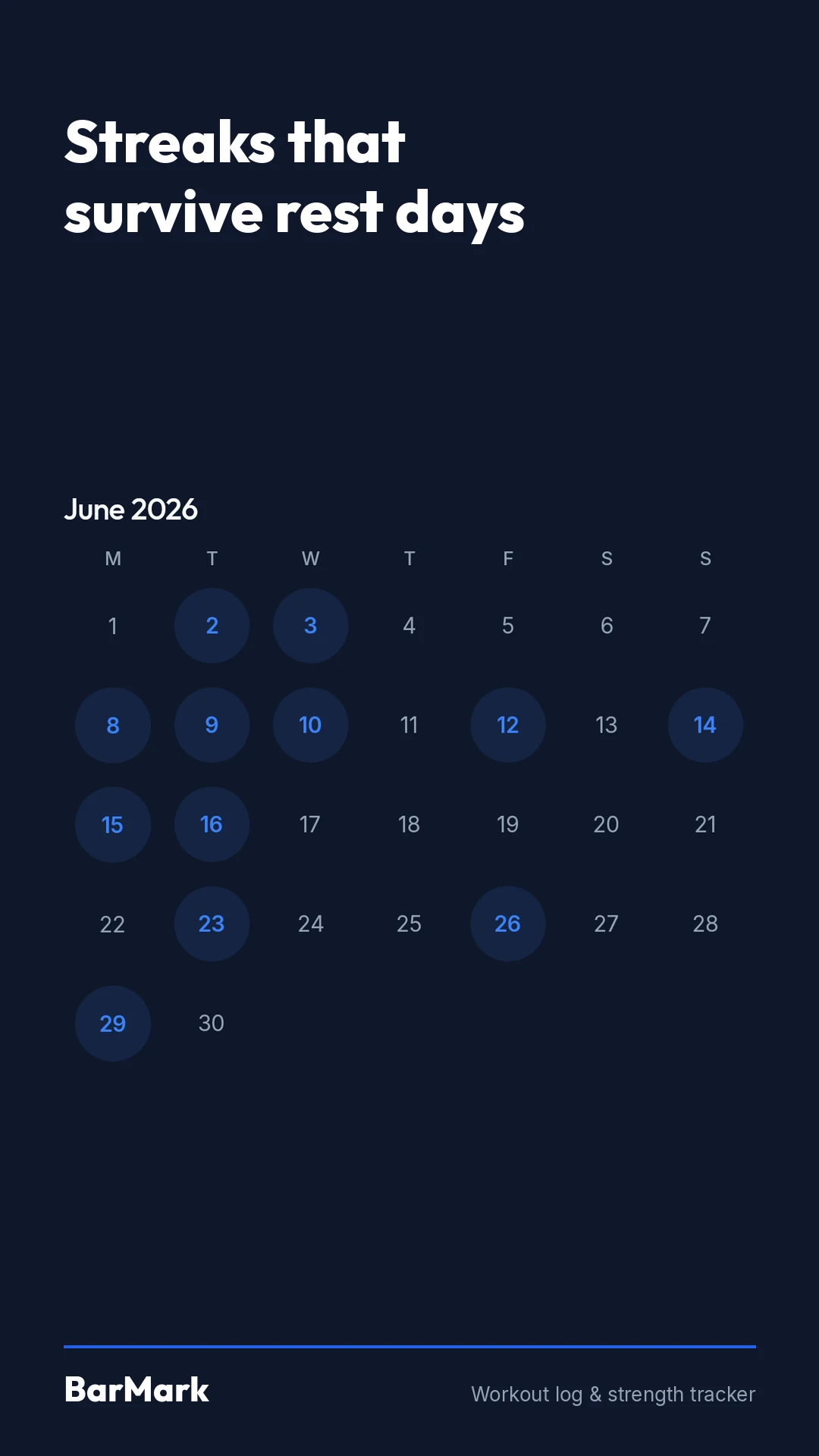 BarMark: Gym Workout Log screenshot